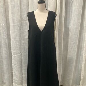 Oak + Fort Black Midi Dress